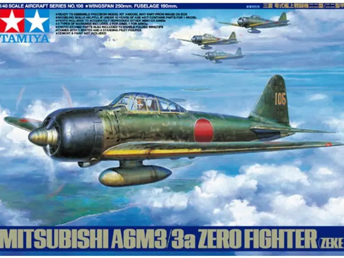 Tamiya mitsubishi a6m3 - mitsubishi, a6m3/3a